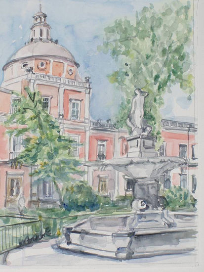 jardin de la isla Watercolour Paper