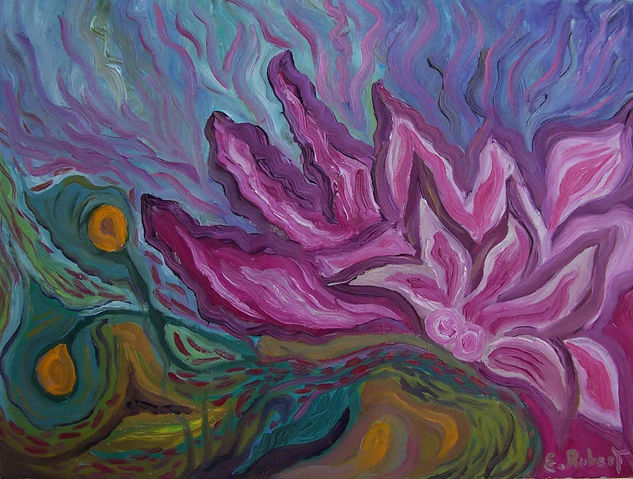 Imaginar una flor Oil Canvas