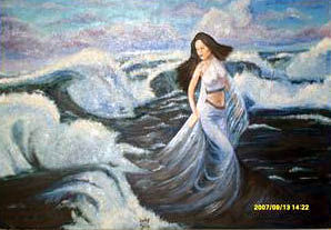 MUJER DE AGUA Oil Canvas Figure Painting