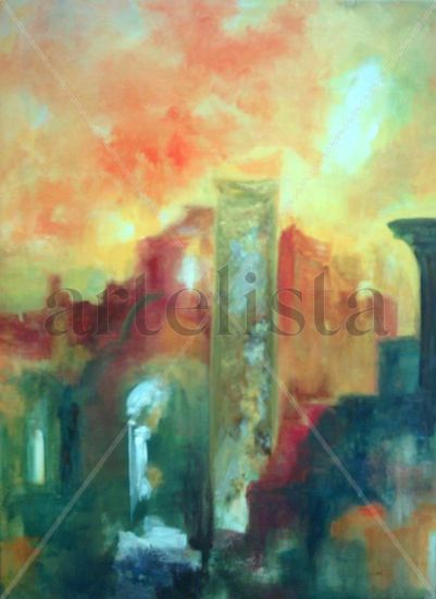 A cielo abierto Mixed media Canvas Landscaping