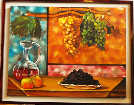 Bodegòn con uvas