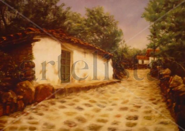 CALLE COLONIAL Oil Canvas Landscaping