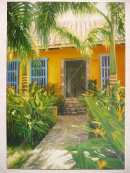 CASA EN HONDA Oil Canvas Landscaping