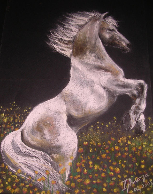 CABALLO EN EL JARDIN