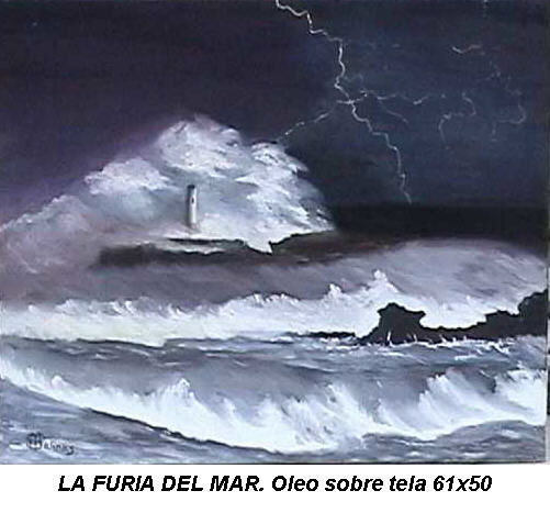 La furia del mar Oil Canvas Marine Painting