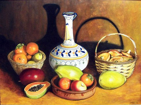 bodegón otoño Oil Canvas Still Life Paintings