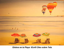 Globos en la playa