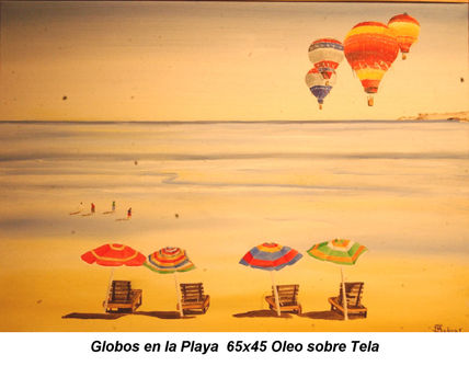 Globos en la playa