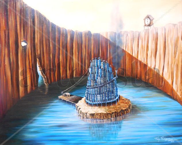 La ciudadela Oil Canvas Marine Painting