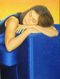 El sofa azul