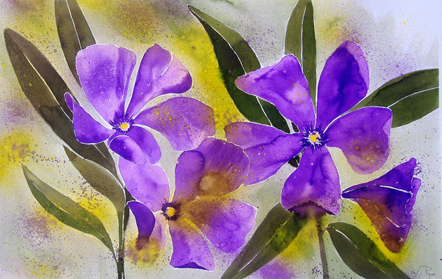 adelfas - vendido Watercolour Paper Floral Painting