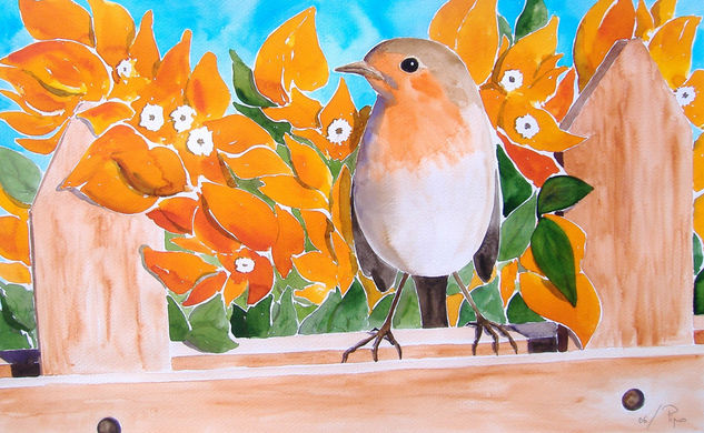 primavera en la buganvilla Watercolour Paper Animals