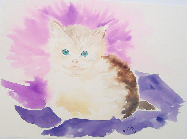 gatito - vendido Watercolour Paper Animals