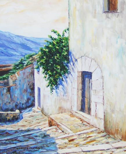 calle DE BOCAIRENT Oil Canvas Landscaping