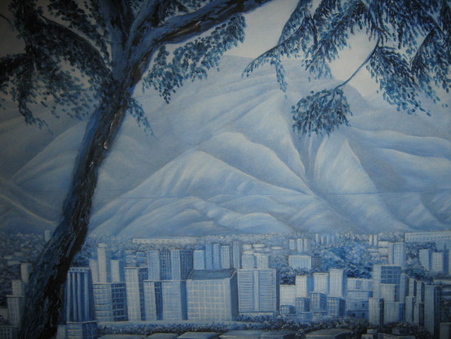 Nostalgia por mi bella Caracas Oil Canvas Landscaping