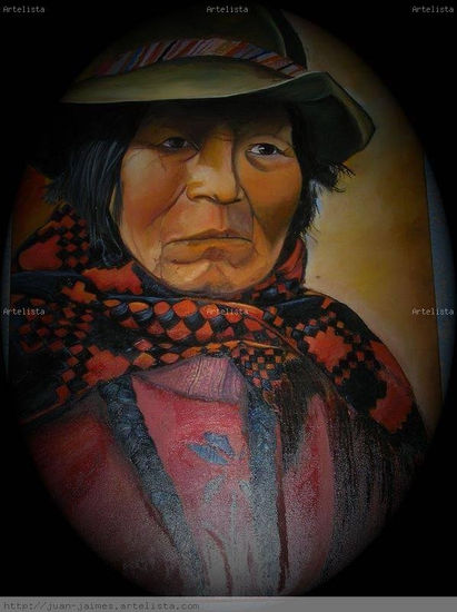 mujer andina Óleo Lienzo Retrato