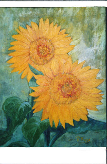 girasoles Oil Canvas Floral Painting