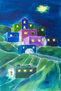 pueblo de noche