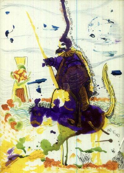 Don Quijote De-Morado Media Mixta Cartulina Paisaje