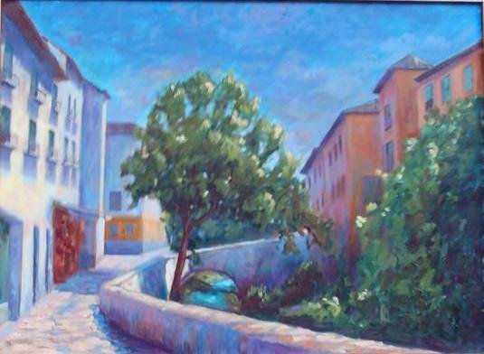 Carrera del Darro ( Granada ) Oil Canvas Landscaping