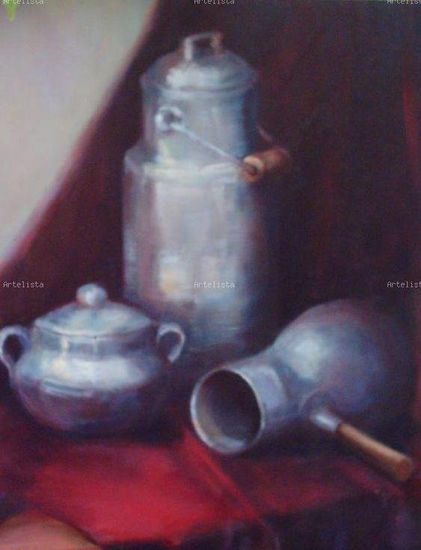 bodegon de la lechera Oil Panel Still Life Paintings