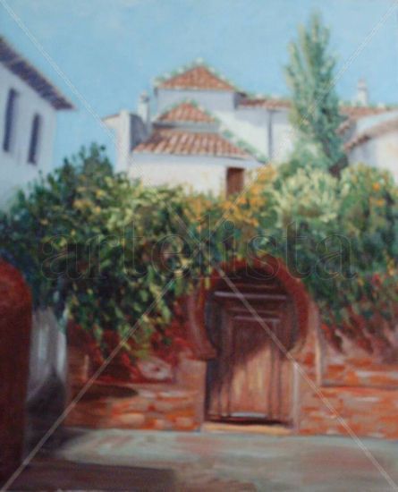 calle del albaycin 1 Oil Canvas Landscaping