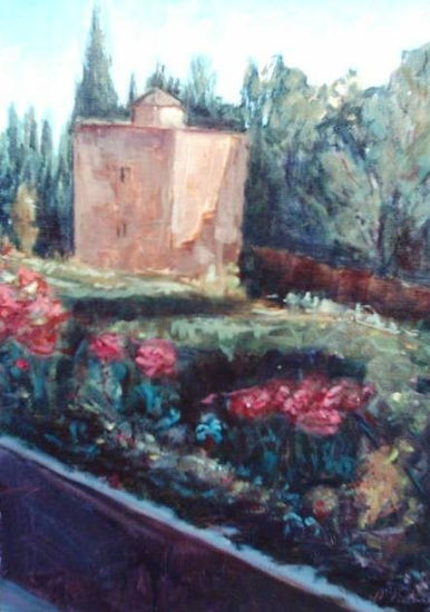 Jardines de la (Alhambra) II Oil Canvas Landscaping