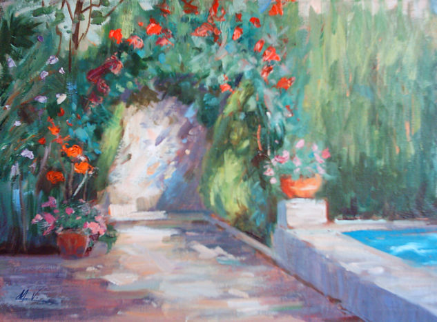 Jardin I Oil Canvas Landscaping