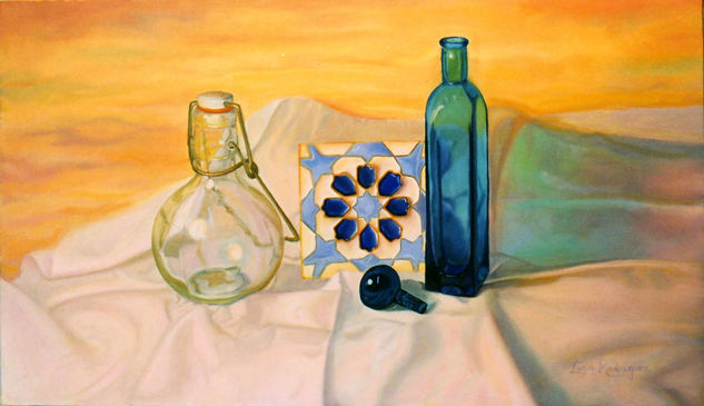 Reflejos al atardecer Oil Canvas Still Life Paintings