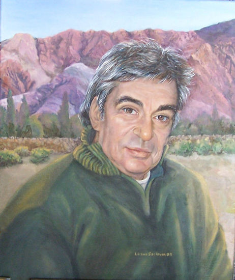 Chilo mi maestro Oil Canvas Portrait