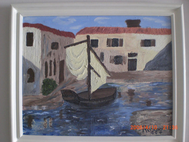 A LA ORILLA DEL RIO Oil Canvas Landscaping