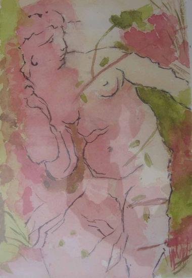 Homenaje a Carbonetti 04 Watercolour Paper Figure Painting