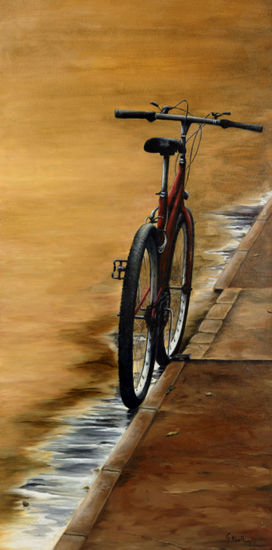 Bicicleta Oil Canvas Still Life Paintings