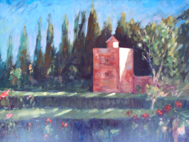 Torre de la Alhambra II Oil Panel Landscaping