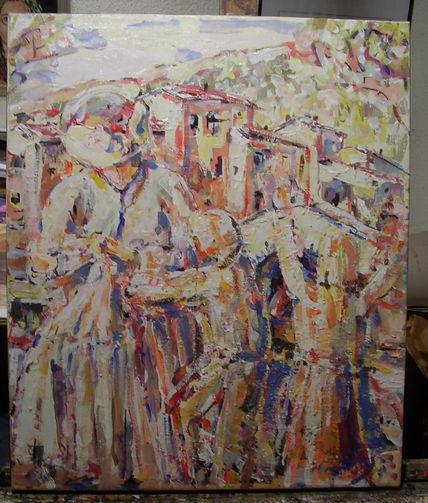 Mujer y niños