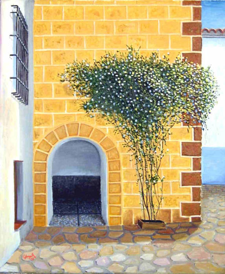 Arco con jazminero Oil Canvas