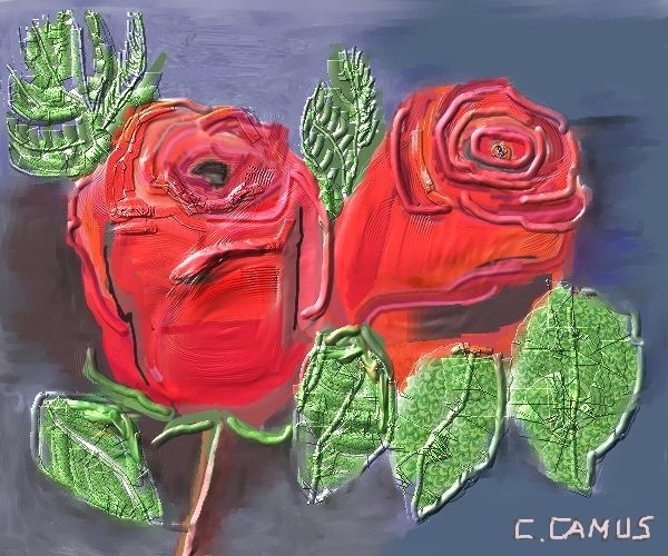 Flores- Rosas Mixed media Canvas