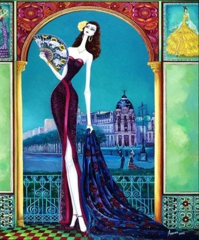 La madrileña Oil Canvas Figure Painting