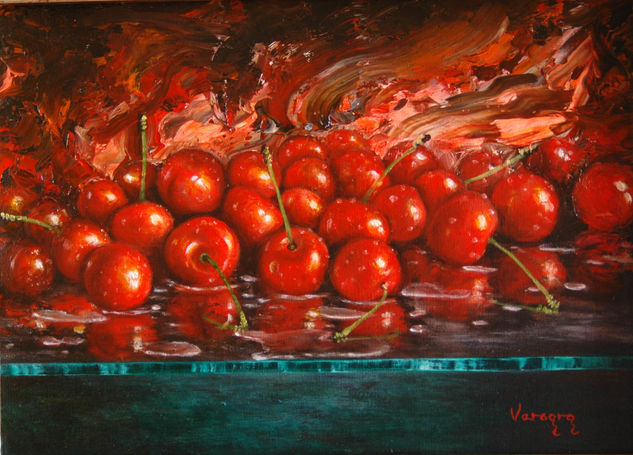 Entre agua y fuego Oil Canvas Still Life Paintings