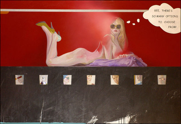 Puzzled, illiterate pin-up, 2009