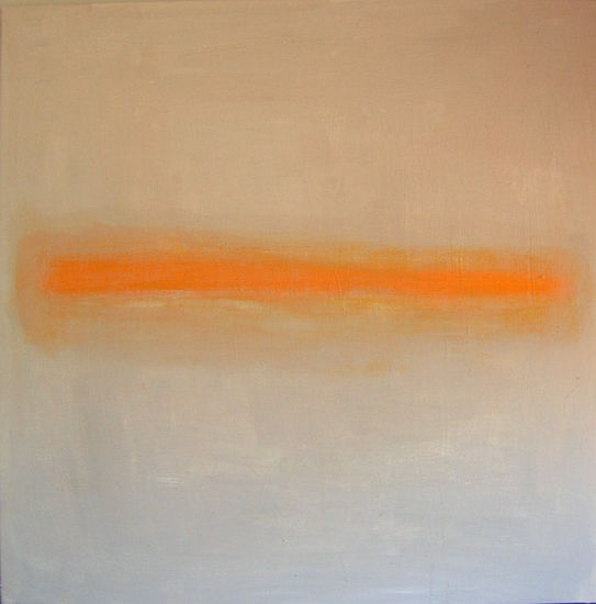 franja naranja sobre gris Acrylic Canvas Landscaping