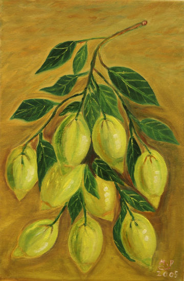 Rama de limones Oil Canvas Still Life Paintings