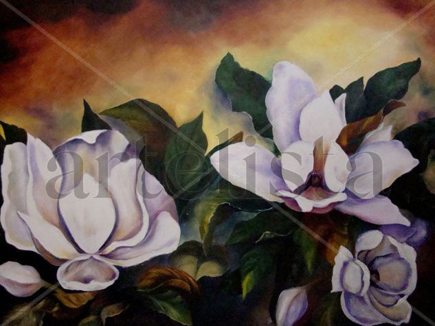 SIN TITULO Oil Canvas Floral Painting