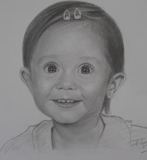 Ternura Pencil (Black) Paper Portrait