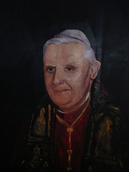 Papa Óleo Lienzo Retrato