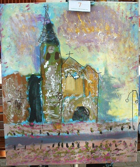 La catedral de la magdalena de Getafe Acrylic Canvas Landscaping