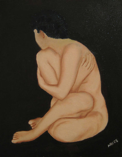 Mujer Sentada Oil Canvas Figure Painting