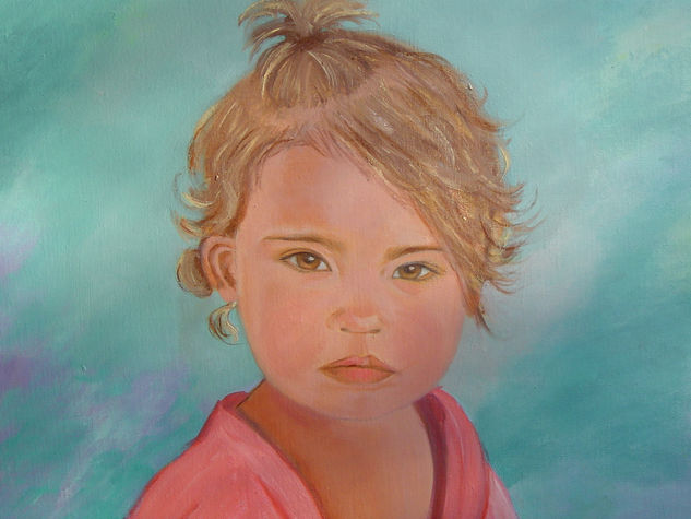 CHARLOTTE Oil Canvas Portrait