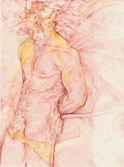 FAUNO PENSATIVO Pencil (coloured) Paper Nude Paintings