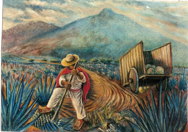 Tequila Agave Óleo Lienzo Paisaje